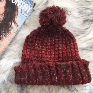 Timberland Pom Pom hat knit red